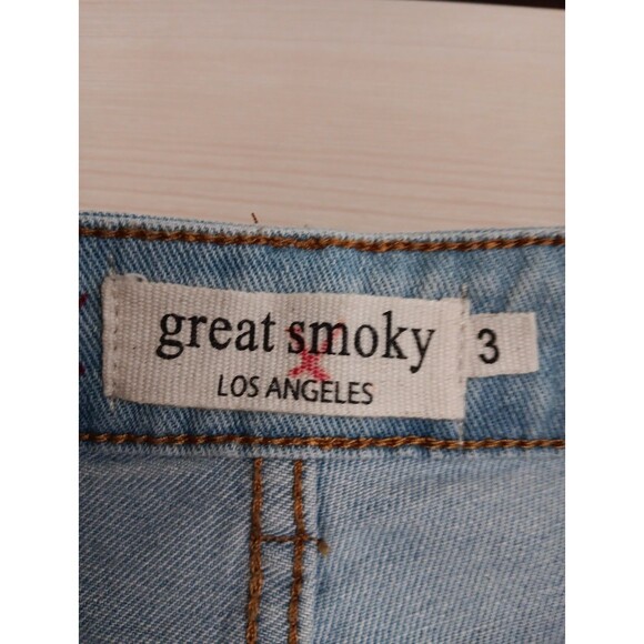 NWT Great Smoky Los Angeles Crop Jeans Size 3 Ripped Leg Stretch Slim High Rise - Picture 5 of 8